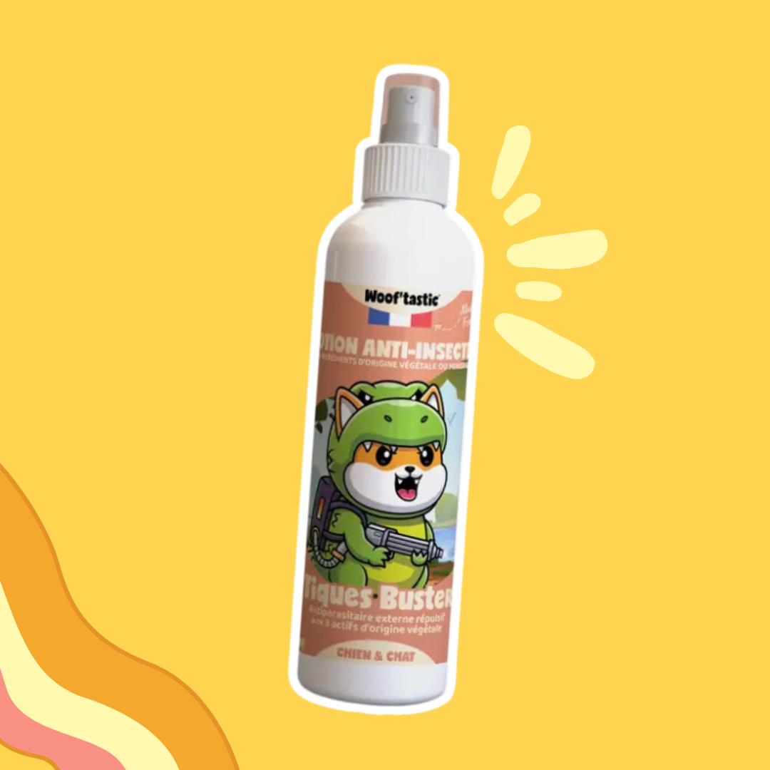 Tiques Buster - Lotion Naturelle Anti insectes Chien & Chat